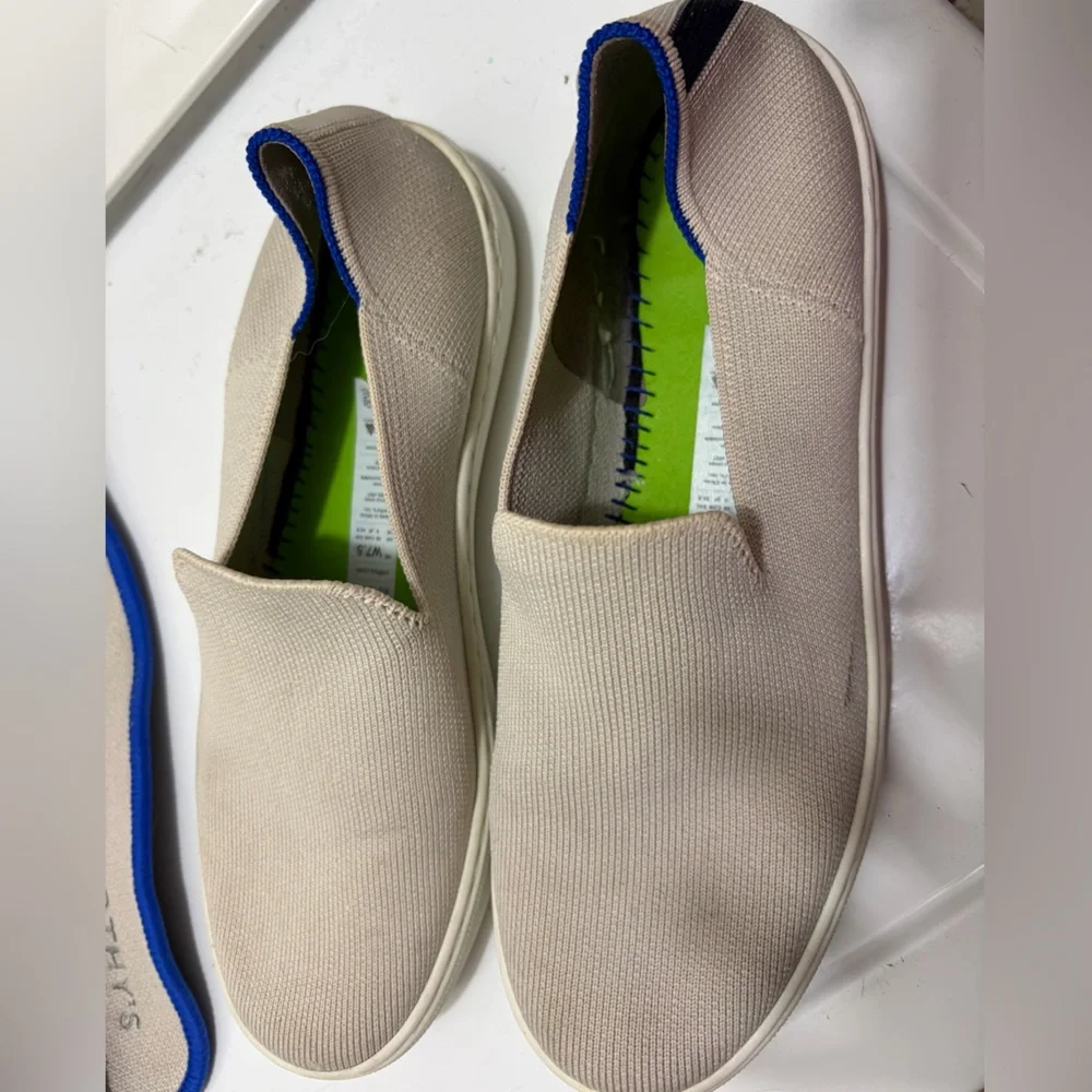 Rothy's light gray Slip-On Loafers with Blue Accent - Picture 2 of 9